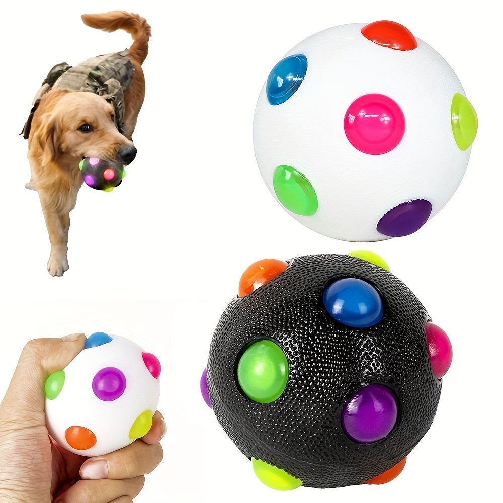 Luminous Dog Flashing Ball Toy Elastic Dog Interactive Chasing Chew Toy