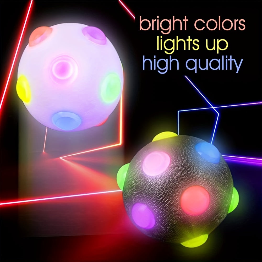 Luminous Dog Flashing Ball Toy Elastic Dog Interactive Chasing Chew Toy