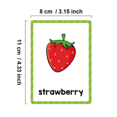 Fruits & Vegetables Flashcards for Kids Learning Toys Pre Kindergarten