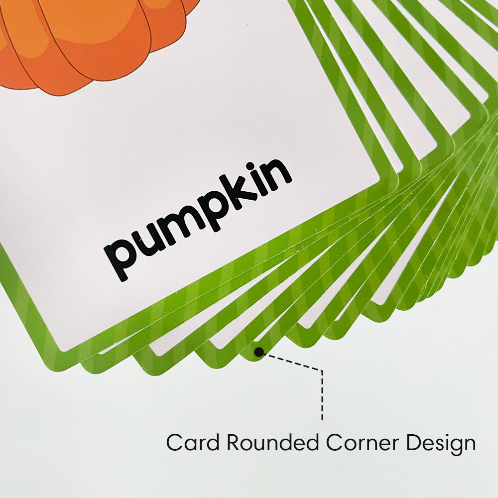Fruits & Vegetables Flashcards for Kids Learning Toys Pre Kindergarten