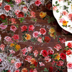 100pcs Flower Stickers Scrapbooking Junk Journal Diary Decorations