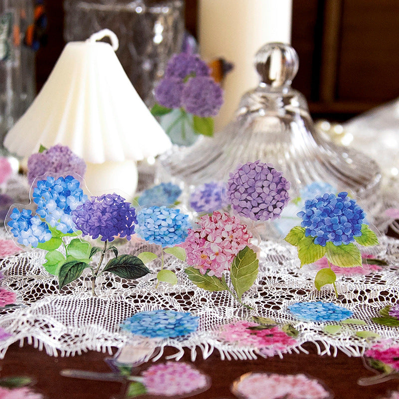 100pcs Flower Stickers Scrapbooking Junk Journal Diary Decorations