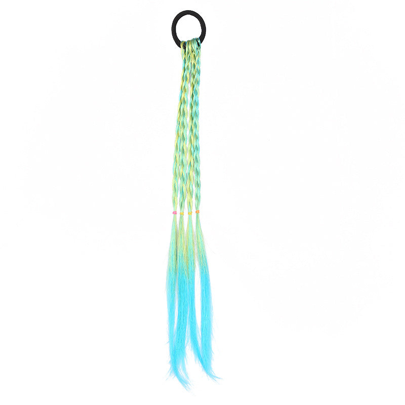Colorful Hair Extensions Braided Hair Bands for Kids