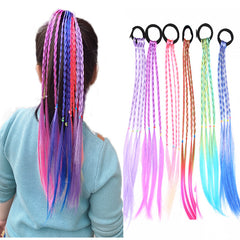 Colorful Hair Extensions Braided Hair Bands for Kids