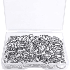 40pcs 100pcs Stainless Steel Key Ring Keychain with Hole