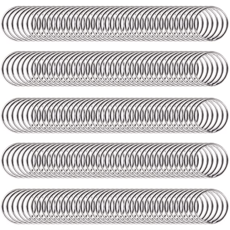 40pcs 100pcs Stainless Steel Key Ring Keychain with Hole