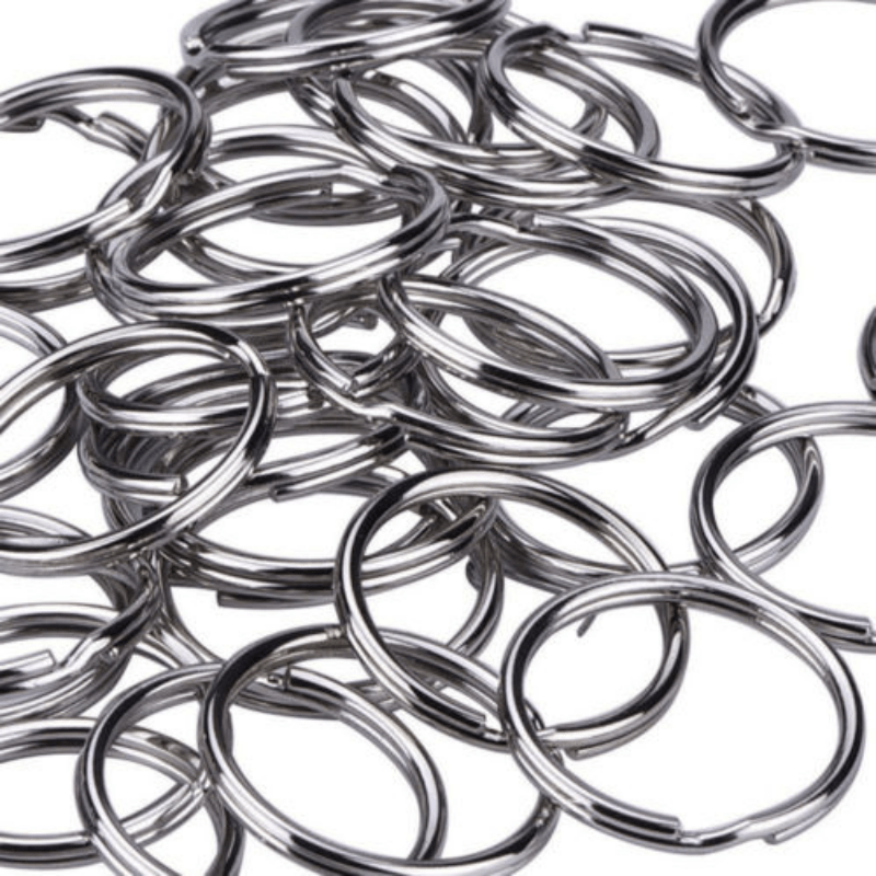 40pcs 100pcs Stainless Steel Key Ring Keychain with Hole