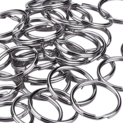 40pcs 100pcs Stainless Steel Key Ring Keychain with Hole