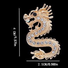 Dragon Brooch Men Punk Shirt Collar Coat Pins Jewelry Accessories