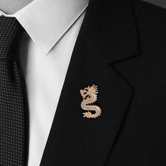 Dragon Brooch Men Punk Shirt Collar Coat Pins Jewelry Accessories
