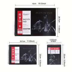 Spiral Bound Sketchbook 30 Sheets 160gsm A3 A4 A5