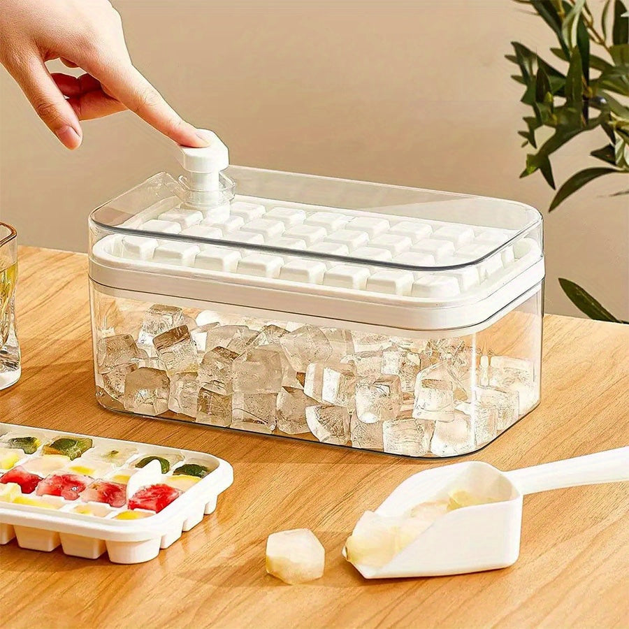 Ice Cube Mold Freezer Ice Tray With Ice Scoop And Ice Box