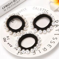 Faux Pearl Hair Tie Elastic Hair Rope Sweet Bracelet Hair Accessories