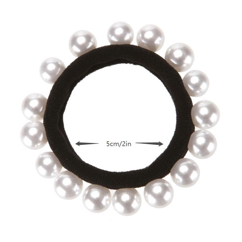 Faux Pearl Hair Tie Elastic Hair Rope Sweet Bracelet Hair Accessories