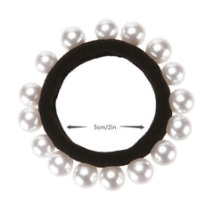 Faux Pearl Hair Tie Elastic Hair Rope Sweet Bracelet Hair Accessories