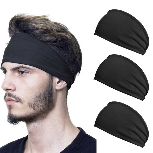 3pcs Sweat Absorption Breathable Elastic Tie Hair Bands Exercise Sport Headbands