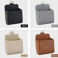 Leather Car Air Vent Phone Holder & Storage Solution