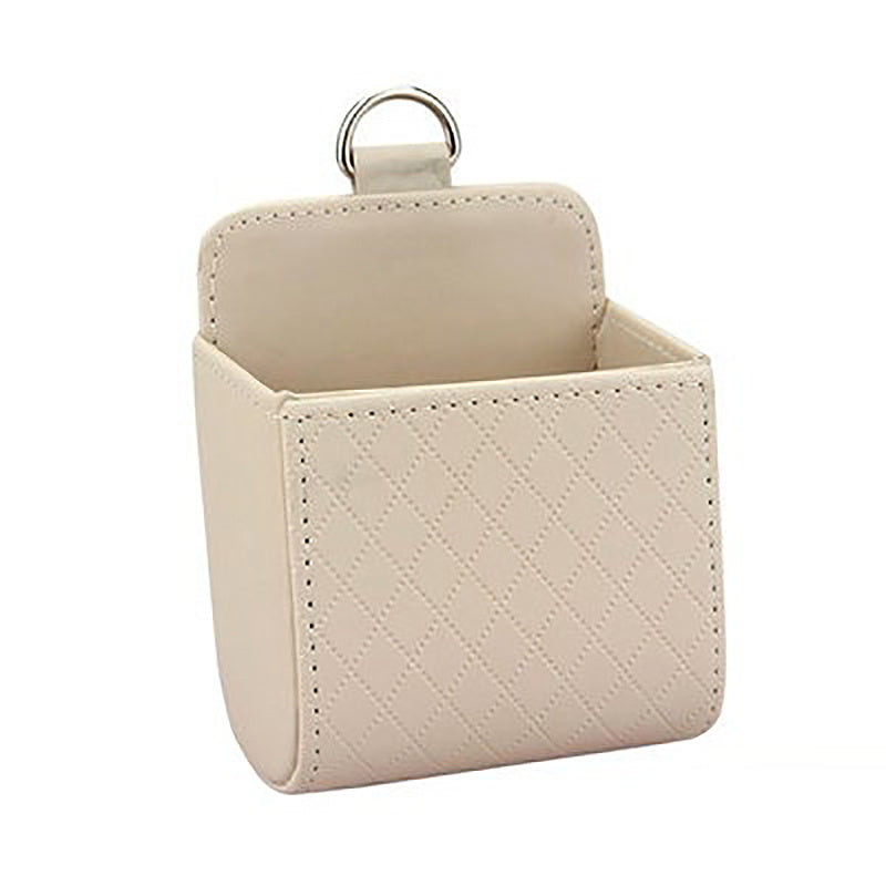 Leather Car Air Vent Phone Holder & Storage Solution