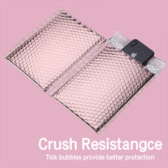 10pcs Rose Golden Co extrusion Film Matte PET Packaging Bubble Envelope Foam Bag