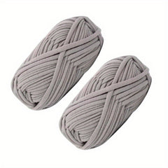 2pcs 100g Soft Colored Yarn for Hand Knitting Woven Bag Carpet