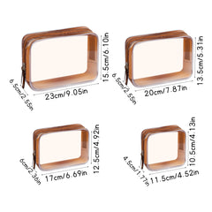 4pcs Waterproof Travel Toiletry Bag PVC Clear Cosmetic Makeup Bags