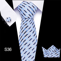 Men's Formal Business Tie Shirt Set