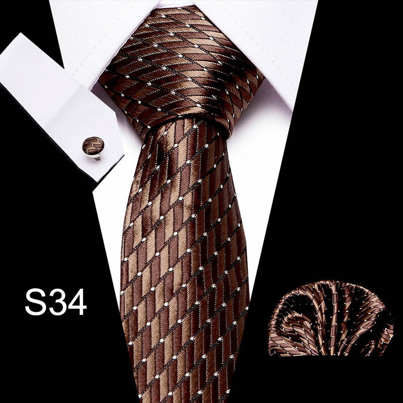 Men's Formal Business Tie Shirt Set