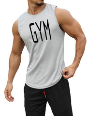 Men's Quick Dry Sleeveless Shirt GYM Print
