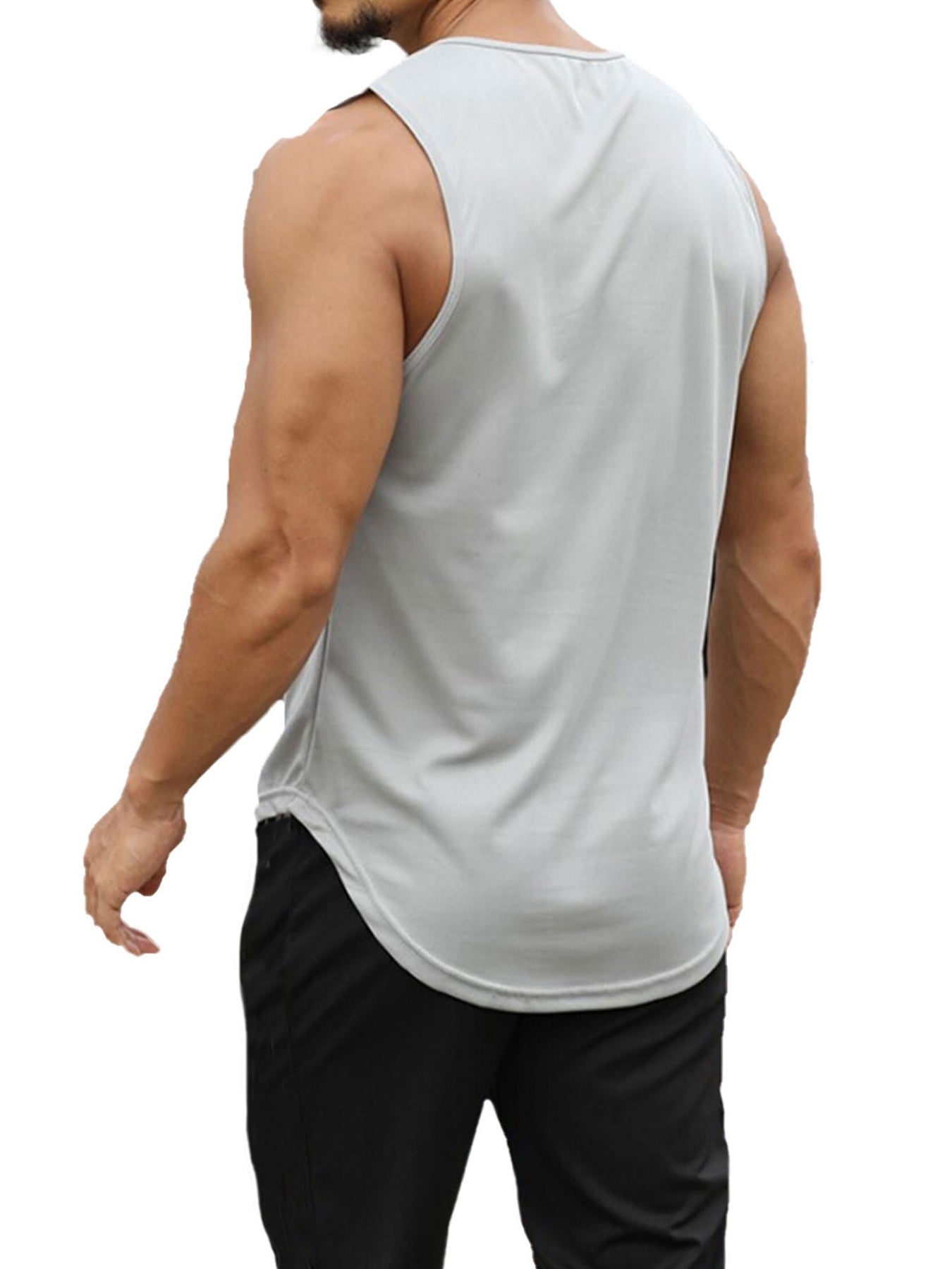 Men's Quick Dry Sleeveless Shirt GYM Print