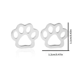 Cat Dog Paw Earrings for Girls