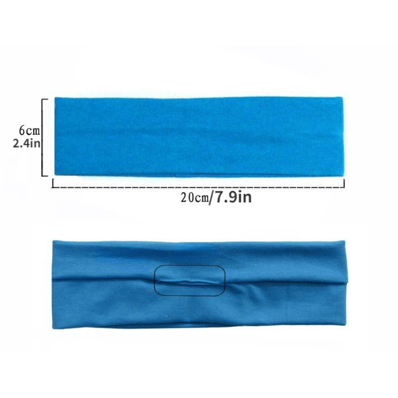 Yoga Elastic Headband Sweat Absorbent Hair Band Sports Fitness Running