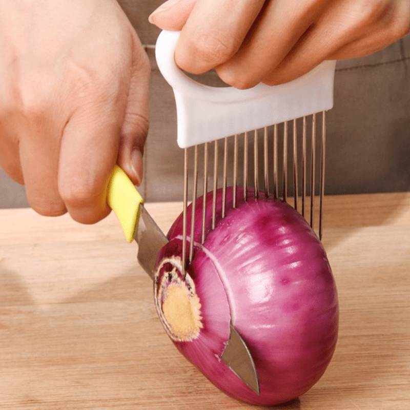 Stainless Steel Onion Slicer Holder - Creative Onion Slicer Cutter