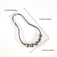 10PCS Bathroom Accessories Hook Gourd Shaped Metal Buckle Shower Curtain Hook