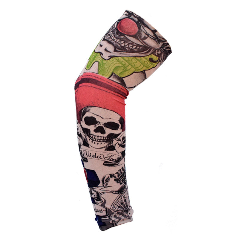 Outdoor Cycling Sunscreen Tattoo Sleeve UV Protection Long Gloves