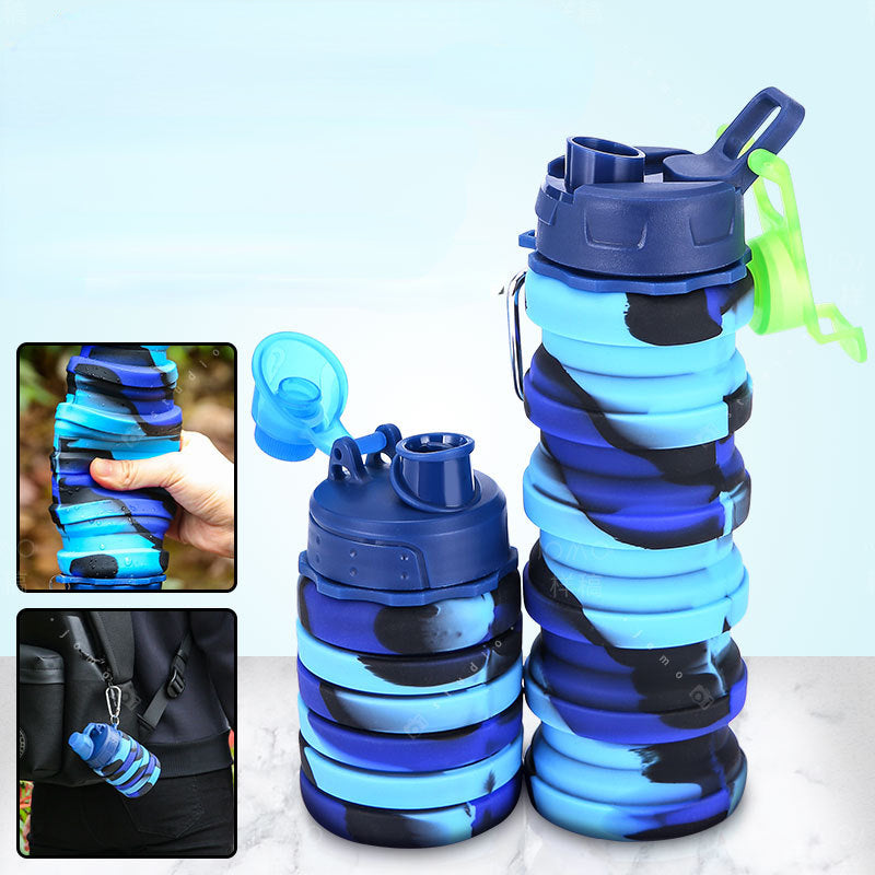 Silicone Folding Water Cup Portable Bottle for Outdoor Sports