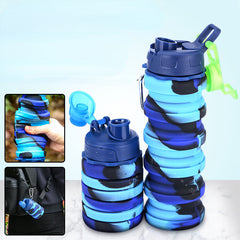 Silicone Folding Water Cup Portable Bottle for Outdoor Sports