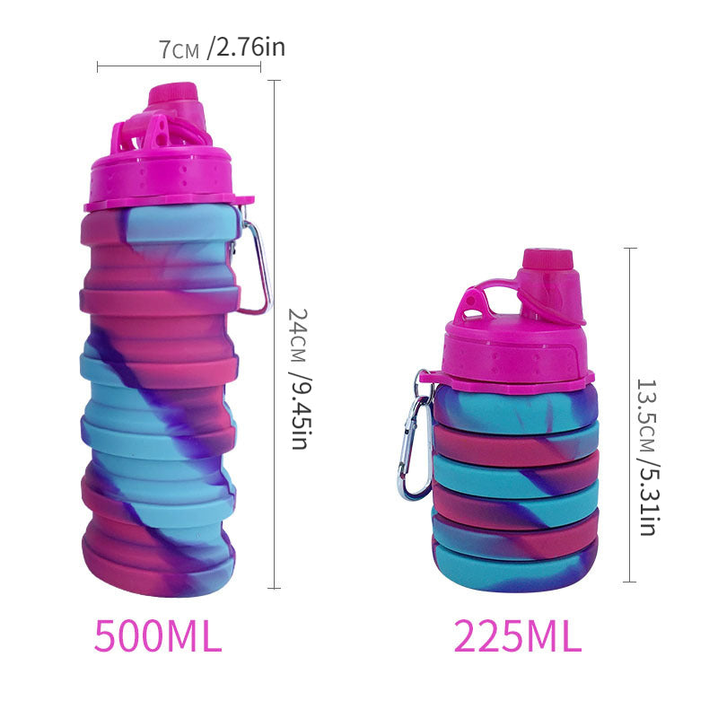 Silicone Folding Water Cup Portable Bottle for Outdoor Sports