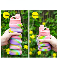 Silicone Folding Water Cup Portable Bottle for Outdoor Sports
