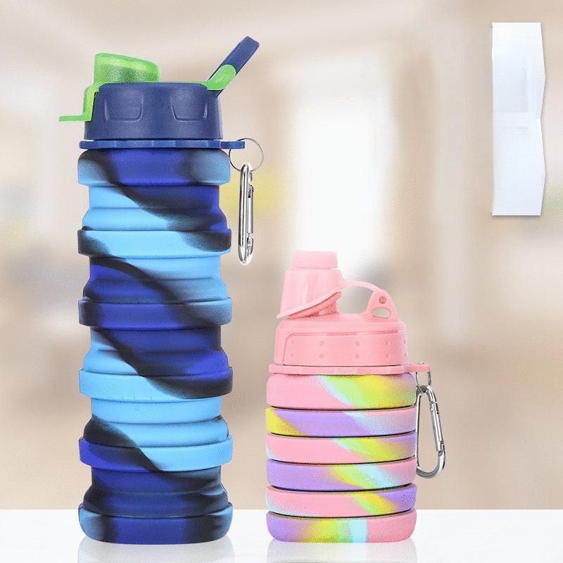 Silicone Folding Water Cup Portable Bottle for Outdoor Sports