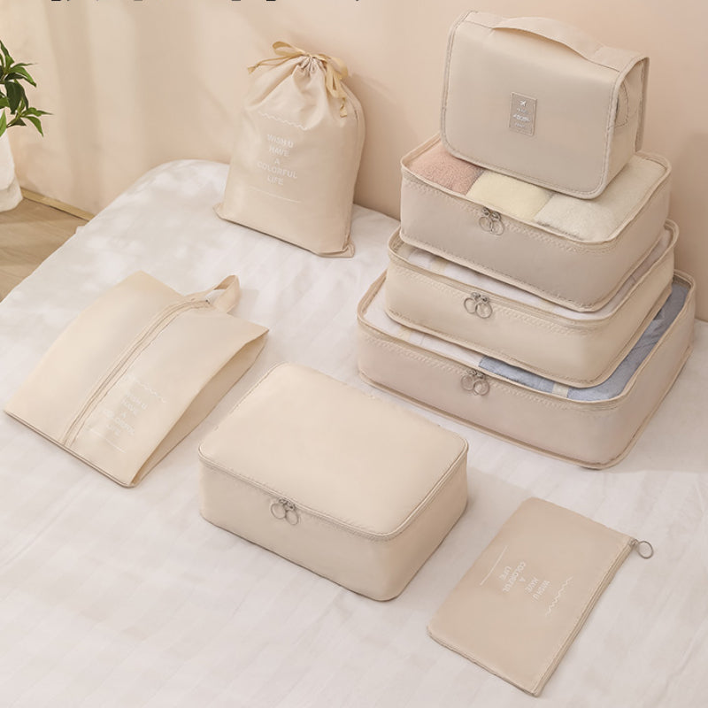 8Pcs Travel Luggage Organizer Bag Underwear Clothes Storage Portable Shoes Cosme