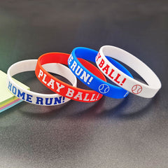 Baseball Silicone Wristbands for School Competitions