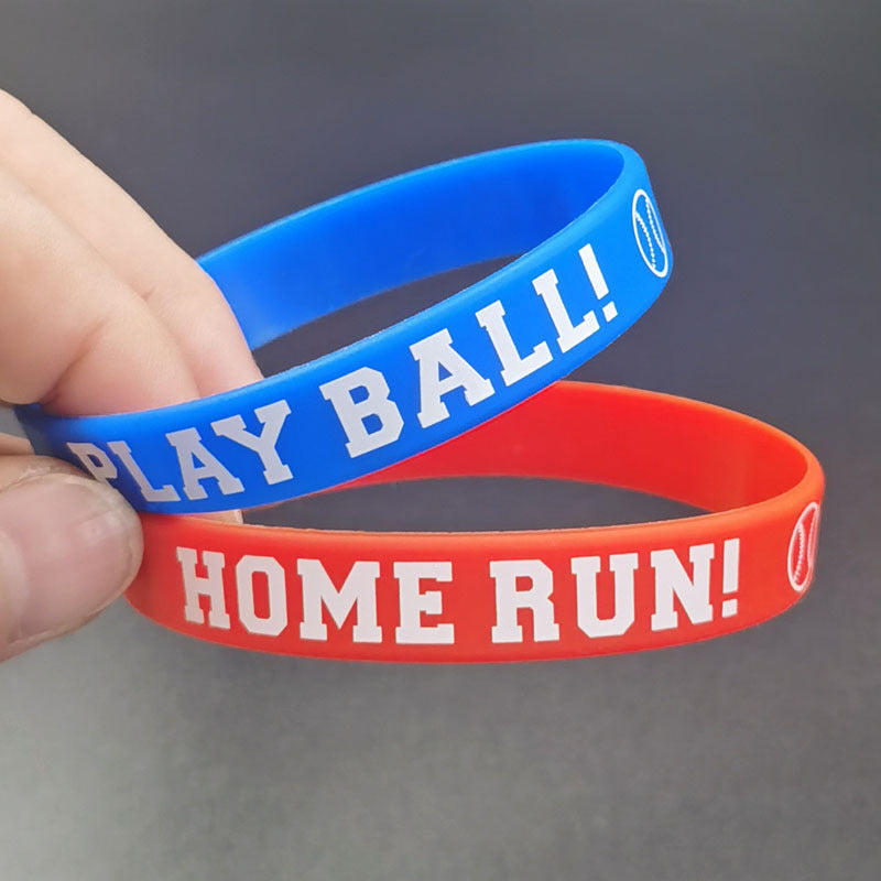 Baseball Silicone Wristbands for School Competitions