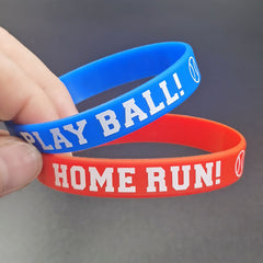 Baseball Silicone Wristbands for School Competitions