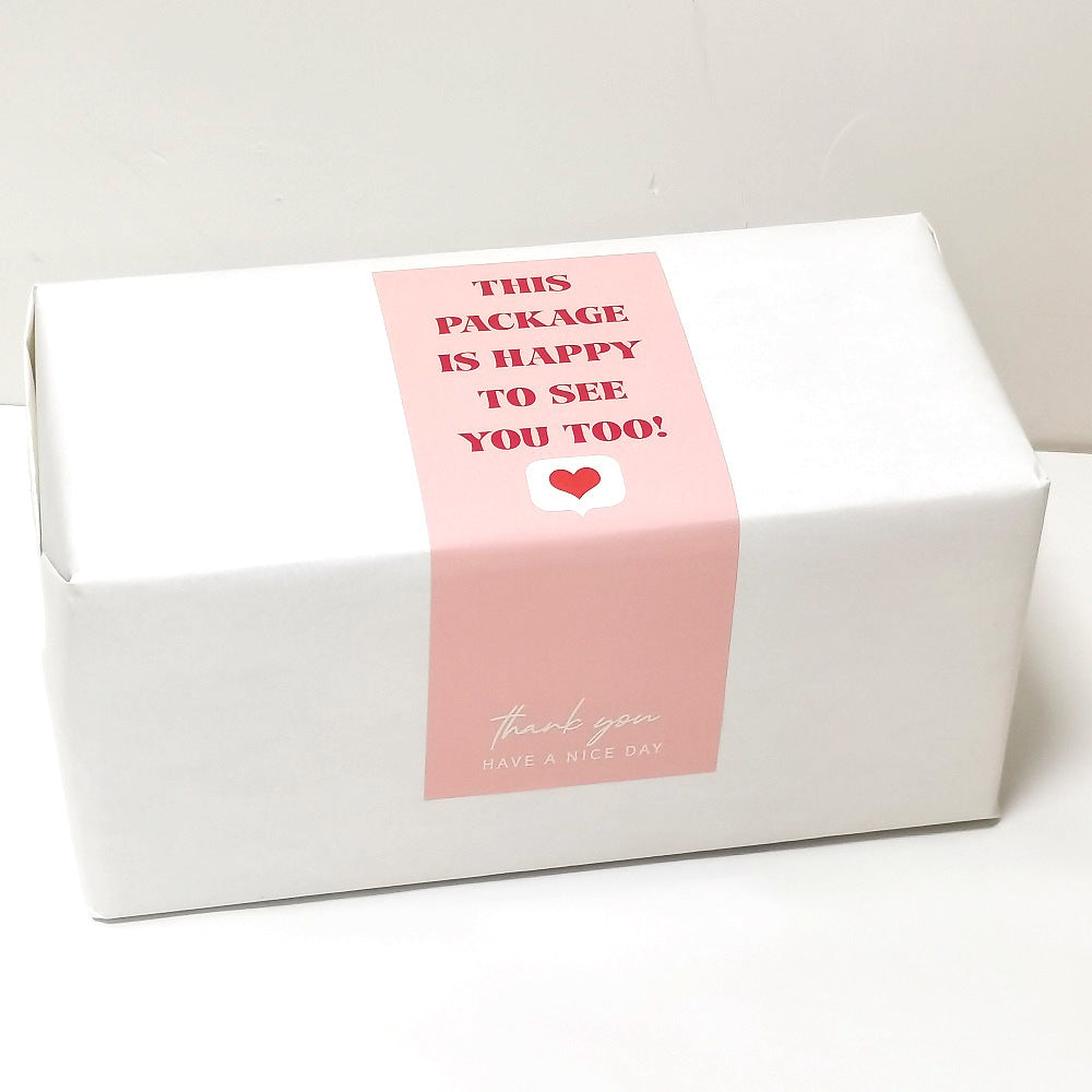 50pcs Pink Thank You Stickers Sealing Sticker Packaging Decoration