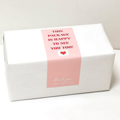 50pcs Pink Thank You Stickers Sealing Sticker Packaging Decoration