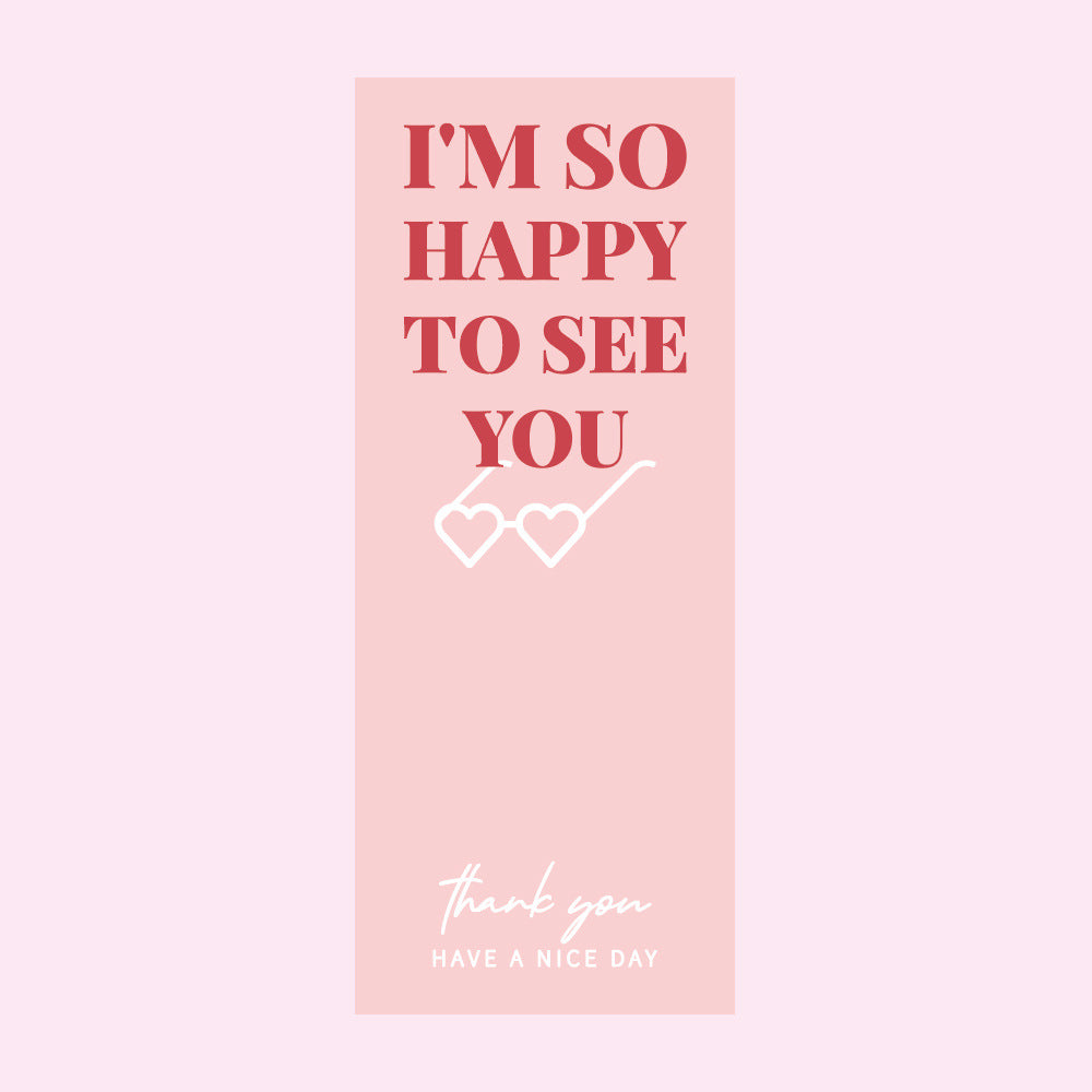 50pcs Pink Thank You Stickers Sealing Sticker Packaging Decoration
