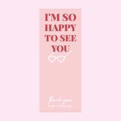 50pcs Pink Thank You Stickers Sealing Sticker Packaging Decoration