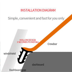 Universal Windshield Sealant & Soundproof Rubber Strip for Car Panel Seal