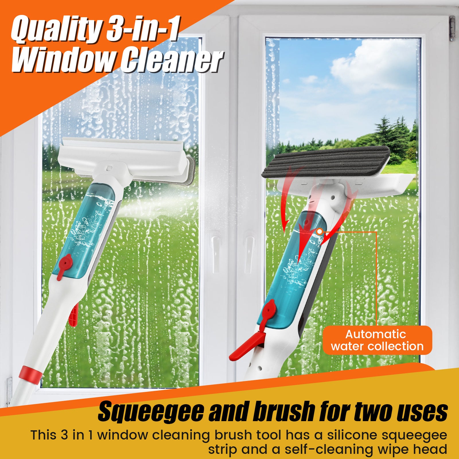 Window Squeegee 190 5 Cm Water Spray Window Cleaner Equipment