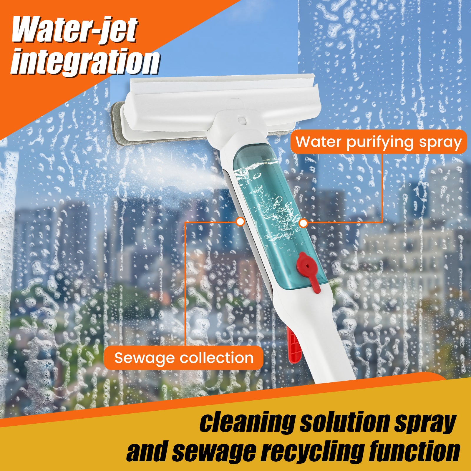 Window Squeegee 190 5 Cm Water Spray Window Cleaner Equipment